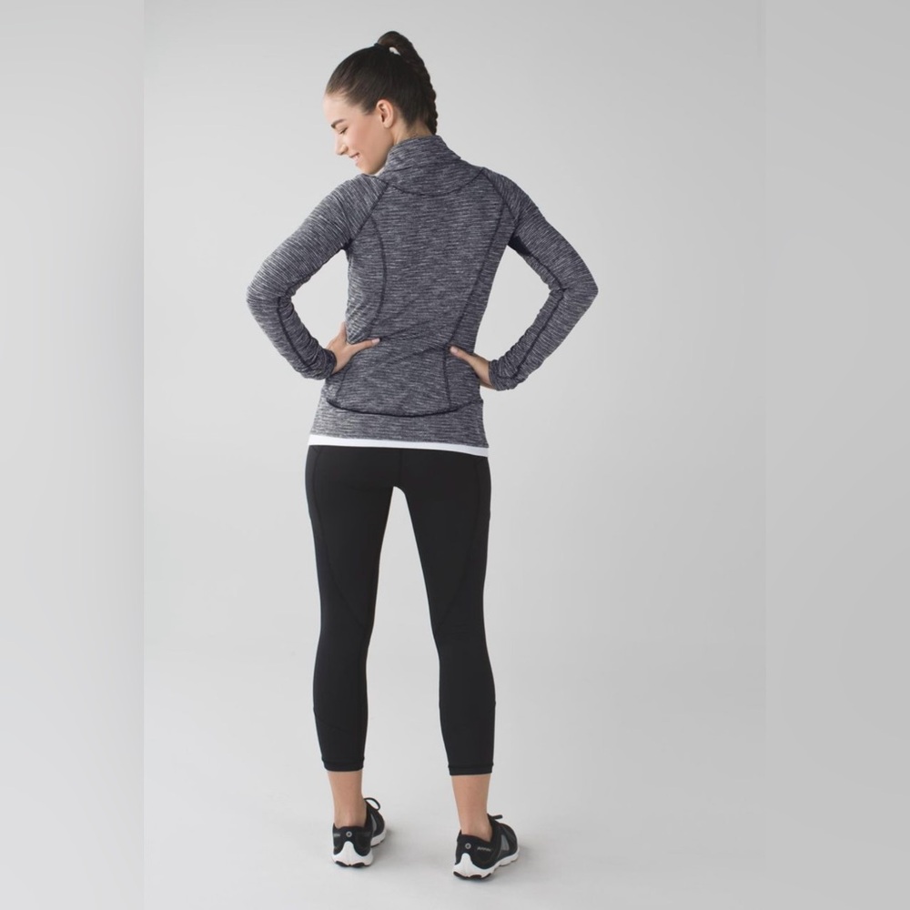 Lululemon Think Fast Pullover Coco Pique Black / Black Size 6‎ - Picture 2 of 15